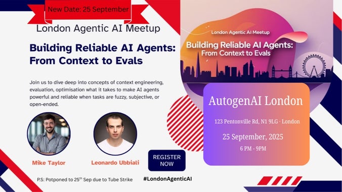 Building Reliable AI Agents: From Context to Evals event artwork