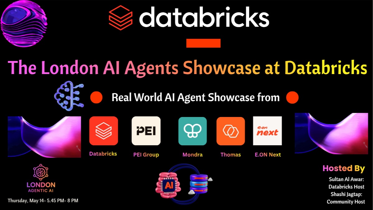 The London AI Agents Showcase at Databricks event artwork